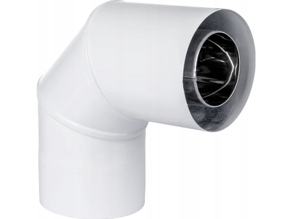 SpiroFlex 60/100 double-walled 90 ° elbow white