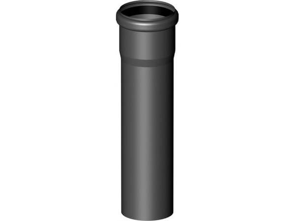 Almeva STARR Rör med hylsa 0,25m DN80 UV-stabilt Svart