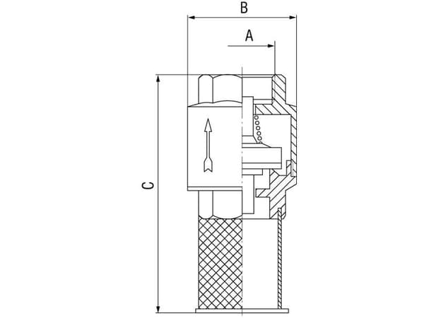 Ferro Check valve with 1/2 "K20 suction basket