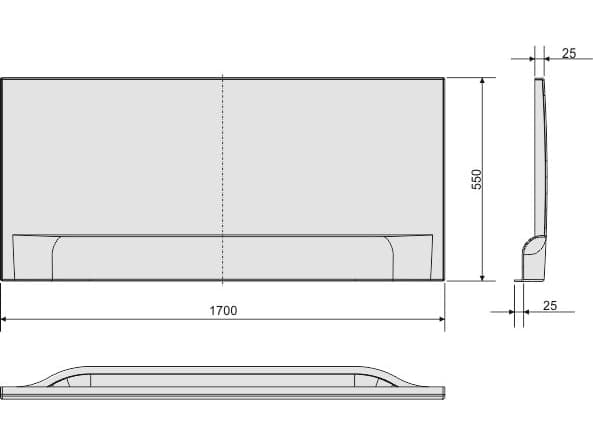 Sanplast Classic frontpanel 170cm (620-011-0060-01-000)