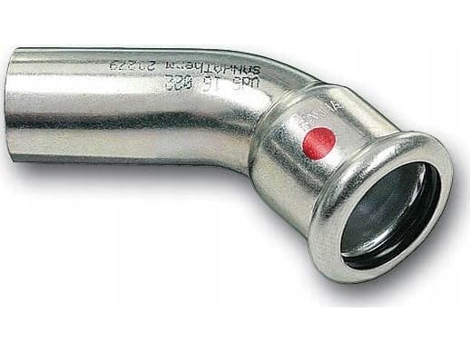 SANHA armbåge SANHA-THERM C-Stahl 45° d108 enkelbladigSANHA