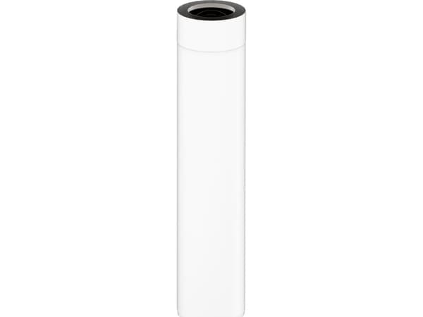 SpiroFlex 80/125 hvitt dobbeltvegg rør - 0,5 m DOBBELT VEGGT HVIT RØR 0,5 M