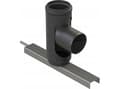 Miniatyrbilde 2 av 2: Almeva STARR Albue med starr fot 87° med anker DN60 UV Stabil sort
