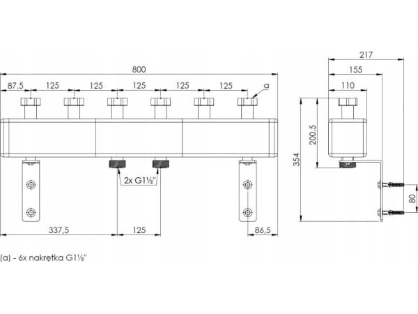 Afriso Manifold KSV 125-3 70 kW, for 3 pumpekretser (S)A