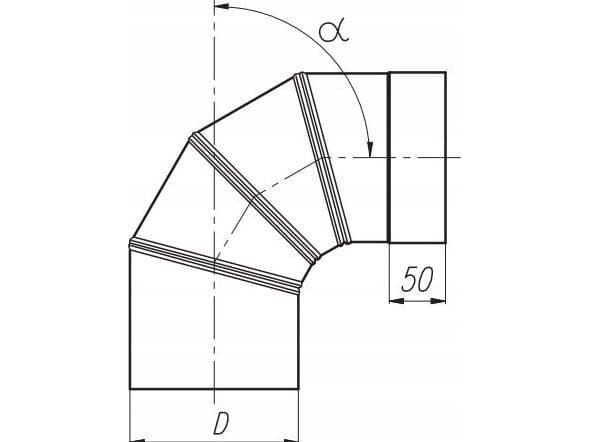 SpiroFlex 150 stainless steel adjustable elbow