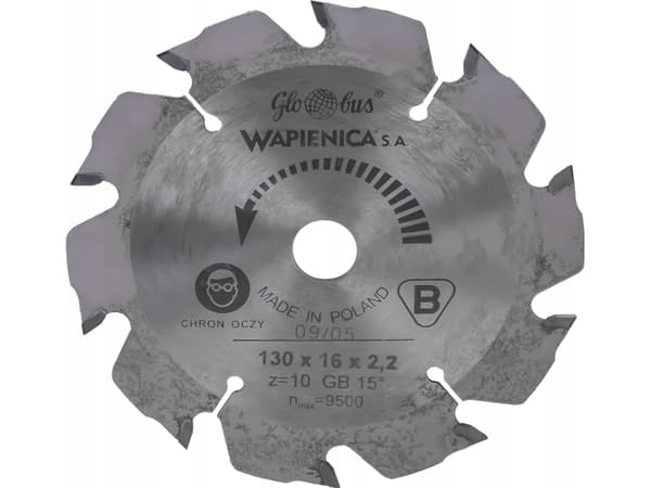 Globus sågblad. BRYTAN 130x16x2.7/1.2/10z GB15