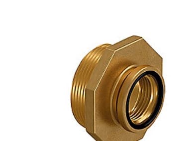 Uponor Wipex nippelmuhvi - 1 1/4x1 messing muffe t/PEXrør