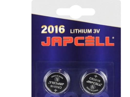 Japcell batteri 3,0V - CR2016 lithium - pakke a 2stk