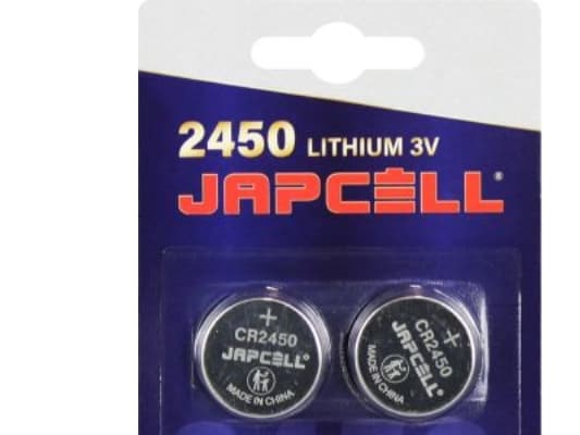 Japcell akku 3,0V - CR2450 litium - pakkeja 2kpl