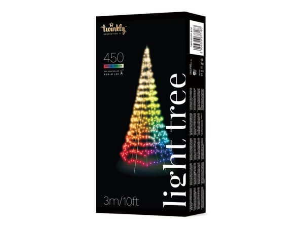 Twinkly Light Tree - Stringlys - LED - 29 W - klasse G - 16 millioner farger / varmt hvitt lys - svart