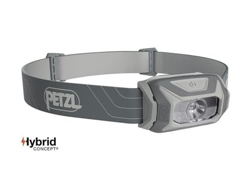 Petzl TIKKINA, Taskulamppu otsanauhalla, Harmaa, Painikkeet, IPX4, 1 lamppua, 7 lm