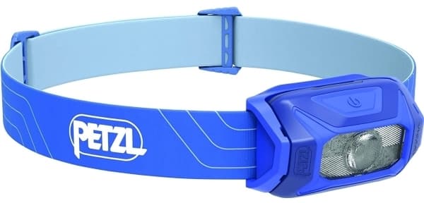Petzl Tikkina, Hodebåndslommelykt, Blå, Knapper, IPX4, CE, LED