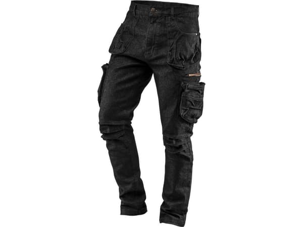 Neo Kelnės arbeid 5-lommers DENIM, juoda, dydis XXXL