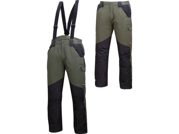 Lahti Pro Insulated trousers with suspenders, green and black, "s", ce, lahti