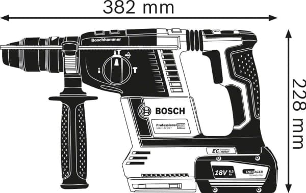 Bosch BOREHAMMER GBH 18V-26 F/GDE 2X5,5 L-BOXX