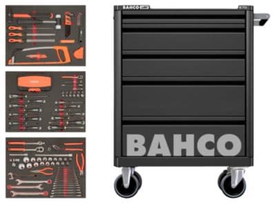 Bahco työkaluvaunu 26'' - 5 laatikkoa, Sisältää 140 työkalua