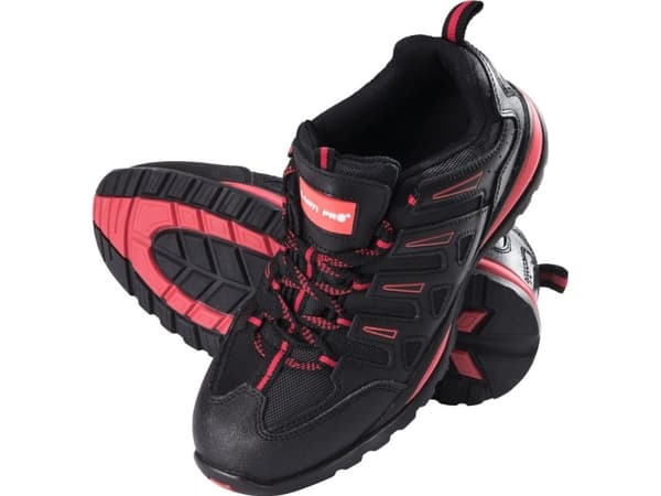Lahti Pro LEATHER/OXFORD MUSTA/PUNAINEN KENGÄT, SB SRA, "38", CE, LAHTI