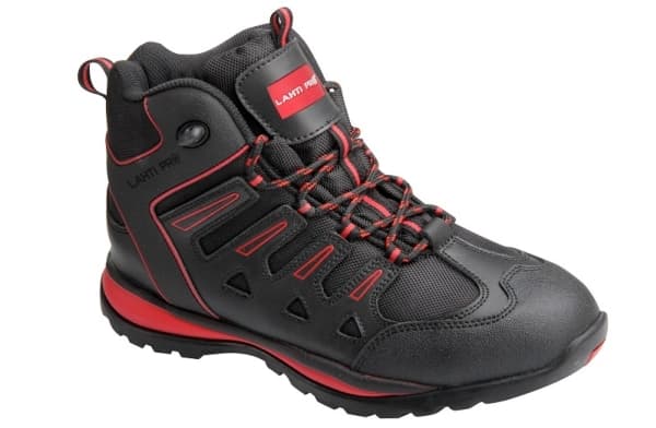 Lahti Pro Boot, skinn / stoff, størrelse 46 SB SRA svart-rød - L3010746