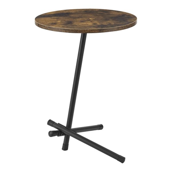 Sidobord Karup 55x40 cm mörkt trämönster [en.casa]