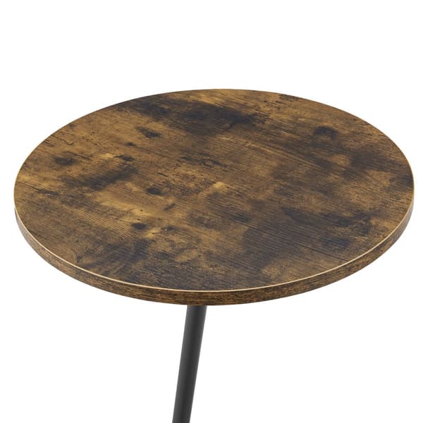 Sidobord Karup 55x40 cm mörkt trämönster [en.casa]