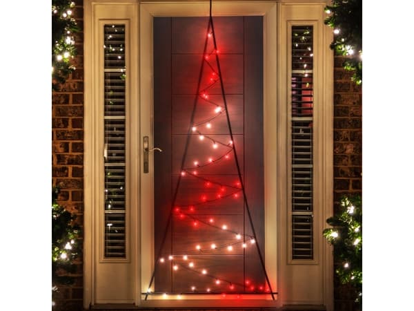 Twinkly Light Tree 2D - Stringlys - LED - 9 W - klasse G - 16 millioner farger / varm til kjølig hvitt lys - svart
