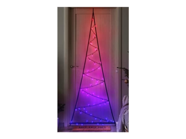Twinkly Light Tree 2D - Stringlys - LED - 9 W - klasse G - 16 millioner farger / varm til kjølig hvitt lys - svart