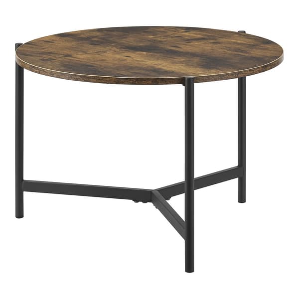 Soffbord Køge 42xØ60 cm mörk träfärg [en.casa]