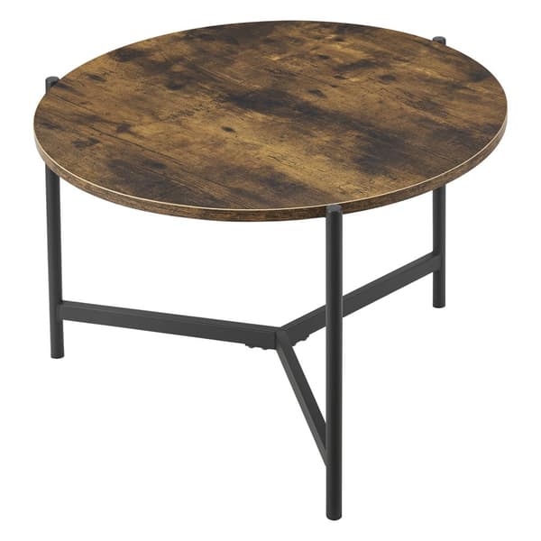 Soffbord Køge 42xØ60 cm mörk träfärg [en.casa]