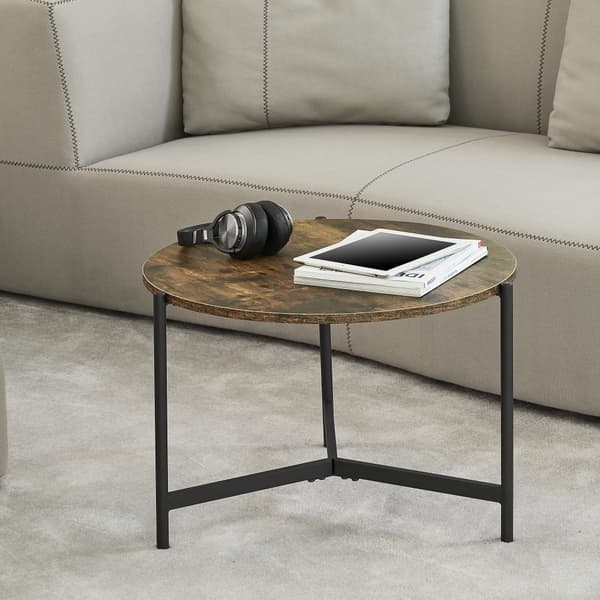 Soffbord Køge 42xØ60 cm mörk träfärg [en.casa]