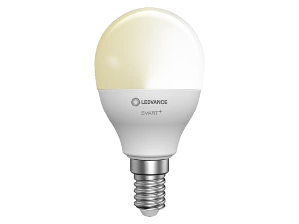 LEDVANCE SMART+ Classic, Smart glödlampa, Vit, E14, Varmvitt, 2700 K, 470 LM