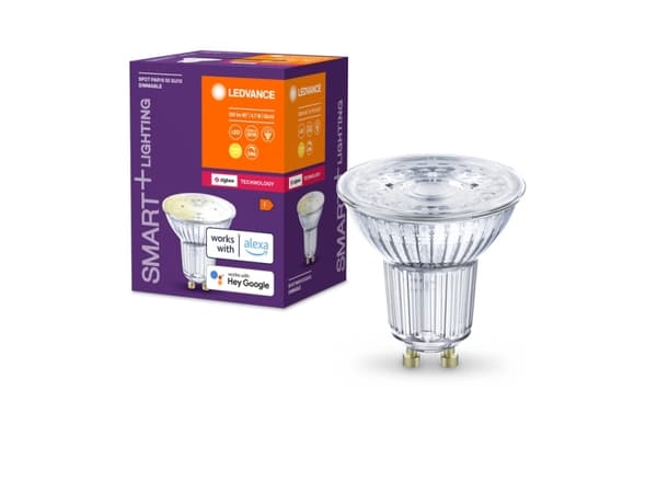 LEDVANCE SMART+ Classic, Älylamppu, Läpinäkyvä, GU10, Lämmin valkoinen, 350 lm, 45°