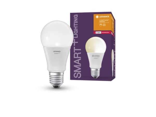 LEDVANCE SMART+ Classic, Älylamppu, Valkoinen, ZigBee, E27, Lämmin valkoinen, 806 lm