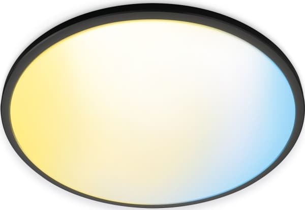 WiZ Super Slim - Loftslampe - LED - 22 W - tunbar vit - 2700-6500 K - rund - sort