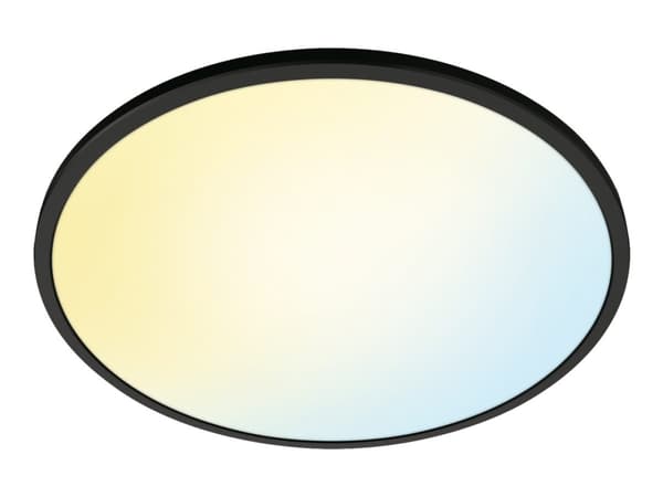 WiZ Super Slim - Taklampe - LED - 22 W - avstembar hvit - 2700-6500 K - rund - svart