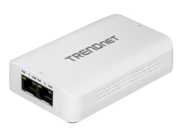 TRENDnet TPE-BE200 - Nätverksförlängare - 1GbE - 2 portar - upp till 200 m - TAA-kompatibel Vit