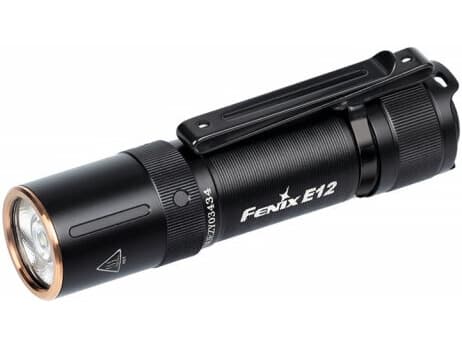 Fenix E12 V2.0, Käsikokoinen taskulamppu, Musta, Alumiini, IP68, LED, 50000 h