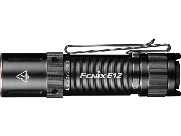 Fenix E12 V2.0, Käsikokoinen taskulamppu, Musta, Alumiini, IP68, LED, 50000 h