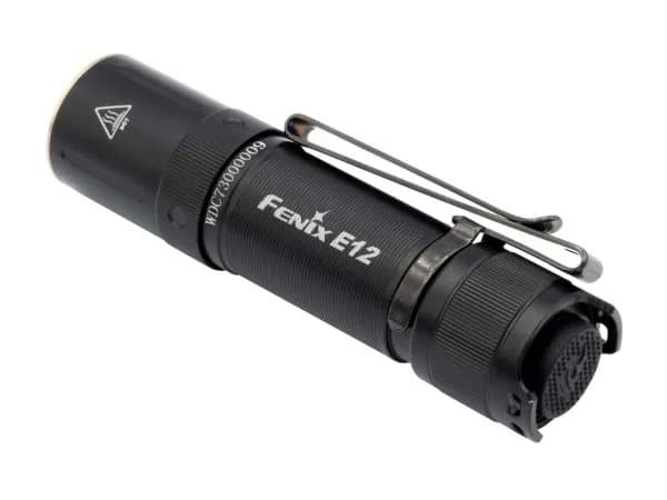 Fenix E12 V2.0, Käsikokoinen taskulamppu, Musta, Alumiini, IP68, LED, 50000 h musta