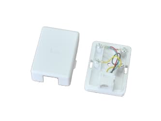 Alantec *A-LAN Surface mounted p hone jack 1xRJ11 (6P4C), RJ11, Vit, Hona, Rak, Cat3, 1 styck