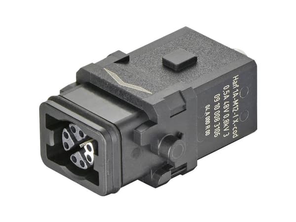 Stikforbindelse Han 1A-M12-f X-coded 09 10 008 3106 Harting 1 stk