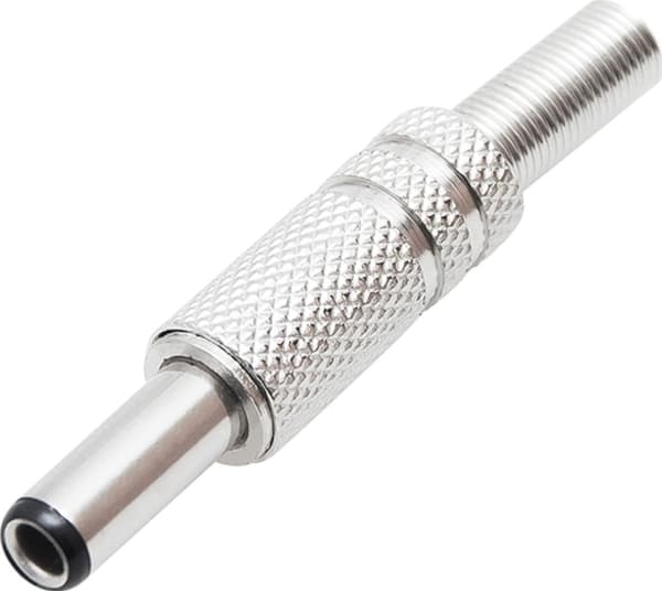 Blås DC-kontakt metall 2,5x5,5mm