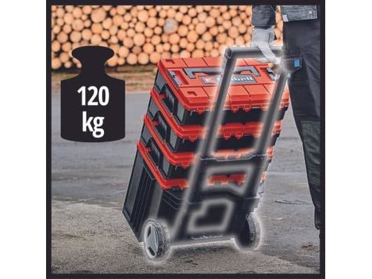 Einhell E-Case Tower, Sort, Rød, Polypropylen (PP), Varmebestandig, Splash resistant, 415 x 273 x 320 mm, 1,01 kg, 450 mm