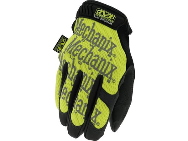 Mechanix Wear käsineet MECHANIX ORIGINAL HI-VIZ keltainen XL-koko. Tarranauha, synteettinen nahka, TrekDry®, heijastava kirjoitus