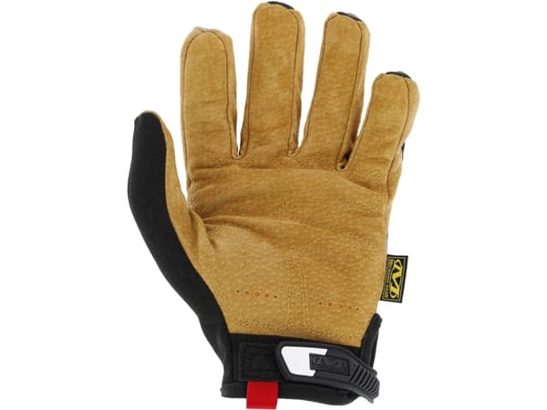 Mechanix Wear Gloves Mechanix Durahide M-Pact®, størrelse M. Borrelås, TrekDry®, lær, håndflate, utstyr, fingerbeskyttelse, D30® vibrasjonsbeskyttels
