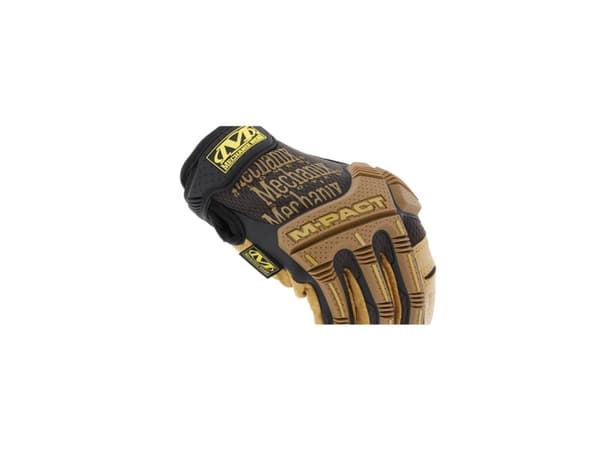 Mechanix Wear Gloves Mechanix Durahide M-Pact®, størrelse M. Borrelås, TrekDry®, lær, håndflate, utstyr, fingerbeskyttelse, D30® vibrasjonsbeskyttels