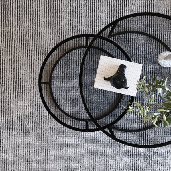 Soffbord Kokkola set om 2 rökt glas rund [en.casa]