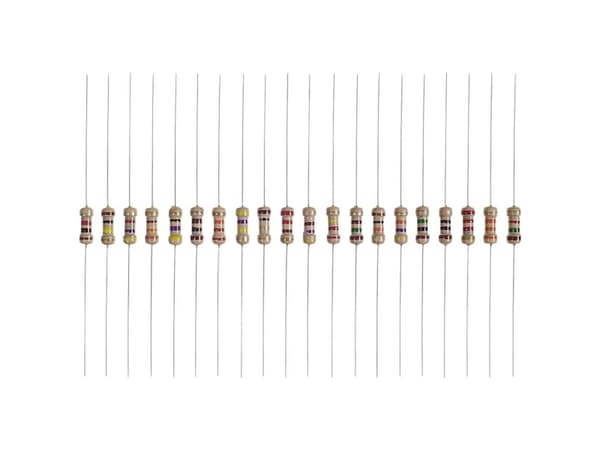 Quadrios 22P058 Kolbeläggningsmotståndssortiment med axial tråd 0,25 W 5 % 1 set