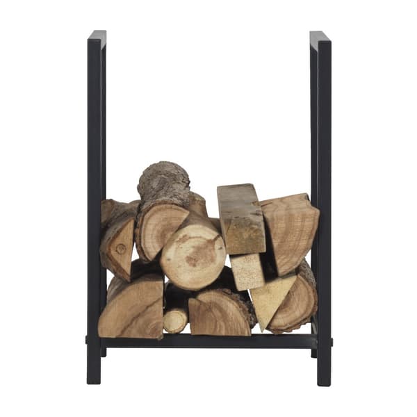 Vedställ Torsås vedförvaring 40x30x50 cm stål [en.casa]