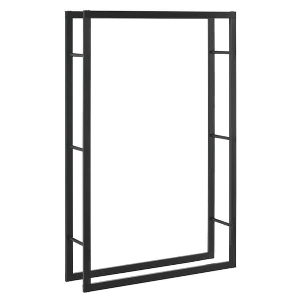 Vedställ Täby vedförvaring 100x25x150 cm stål [en.casa]