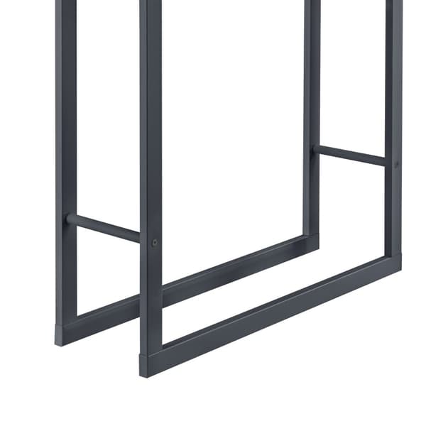 Vedställ Täby vedförvaring 80x25x150 cm stål [en.casa]